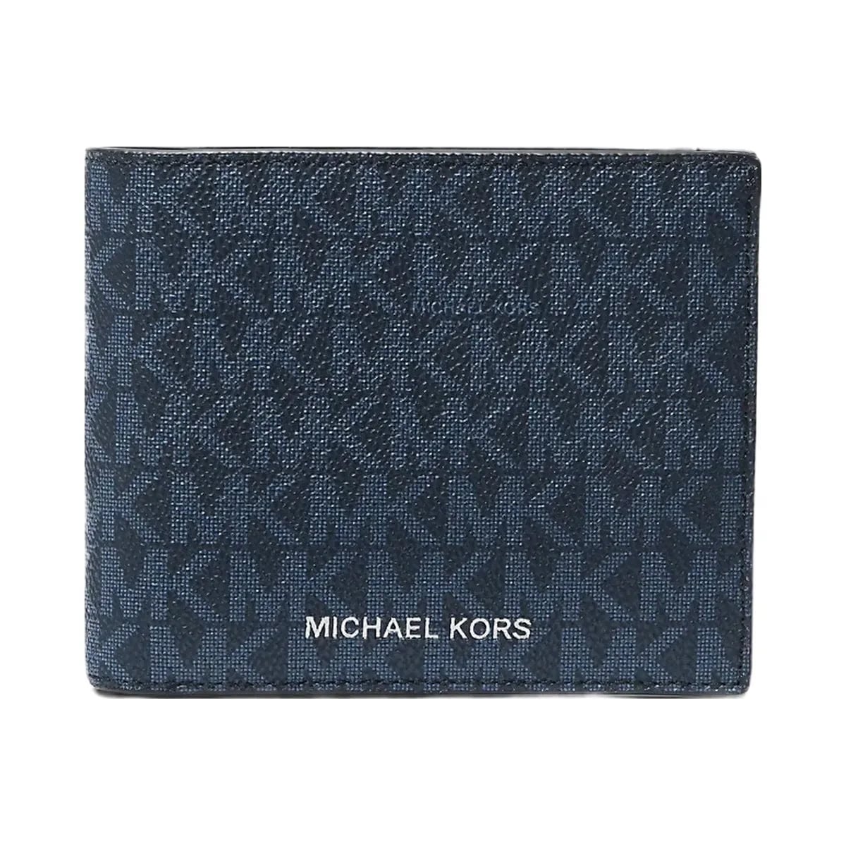 Michael Kors Cooper Logo Billfold Wallet With Passcase Admrl-Plblue