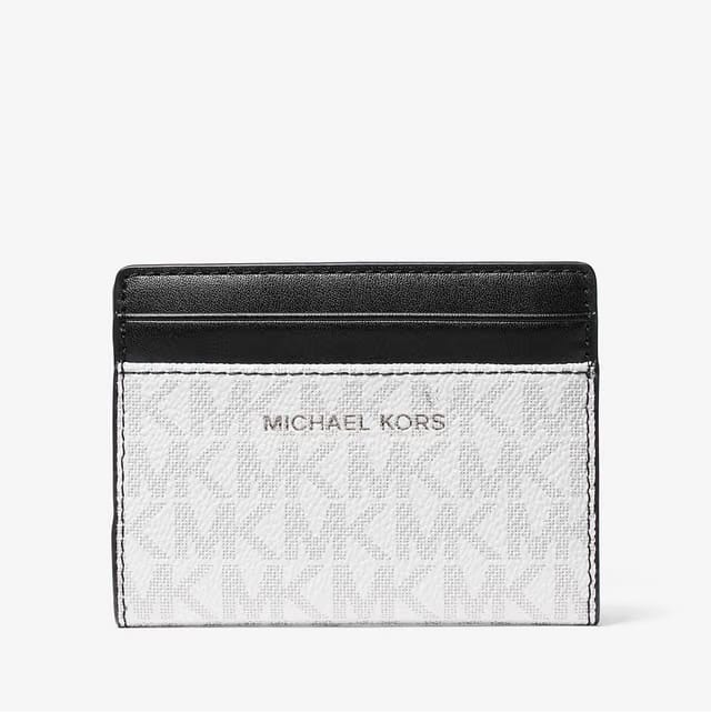 Michael Kors Cooper Signature Logo Bi-Fold Wallet Bright Wht