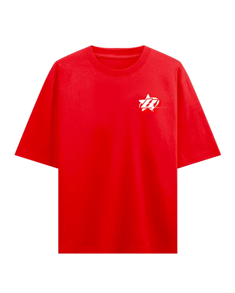 Always Late Red Oversized Tshirt