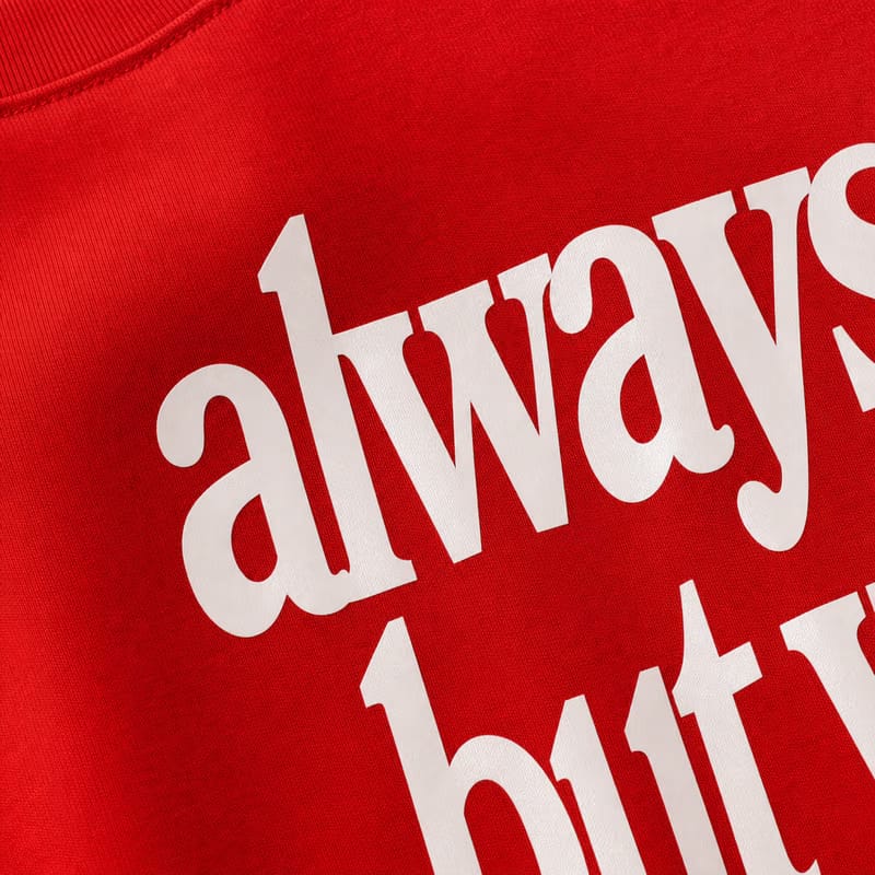 Always Late Red Oversized Tshirt
