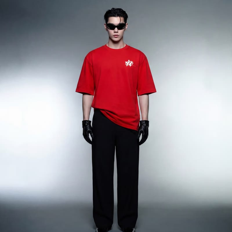 Always Late Red Oversized Tshirt
