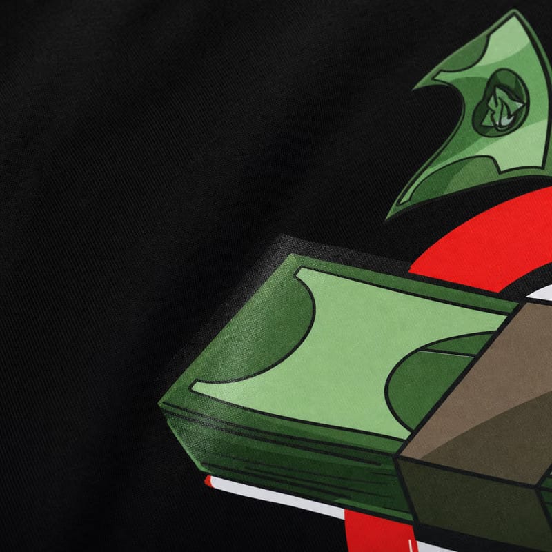 Cash & Cards Black Oversized T-Shirt