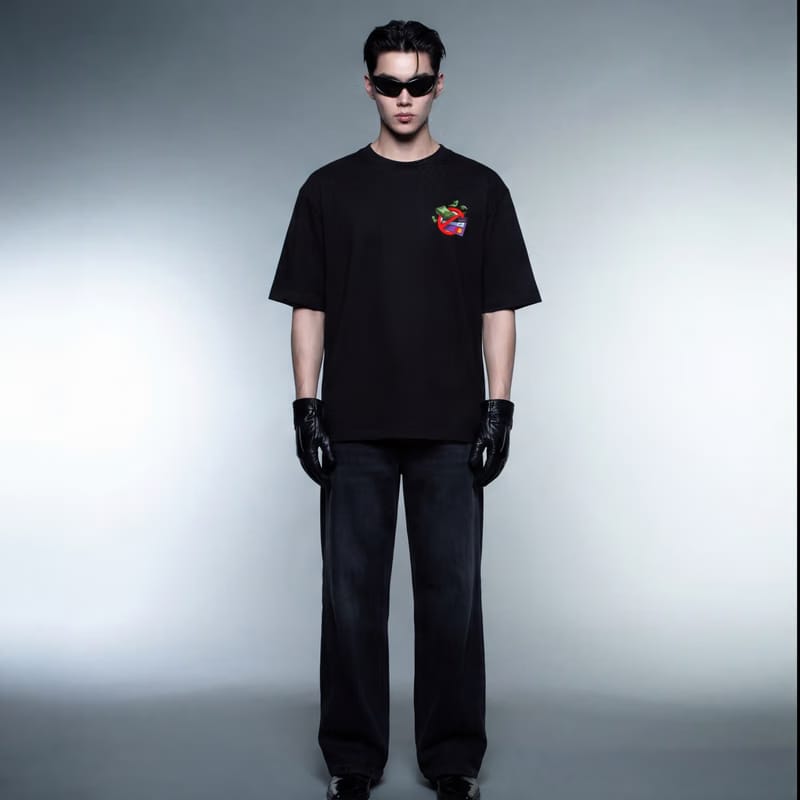 Cash & Cards Black Oversized T-Shirt