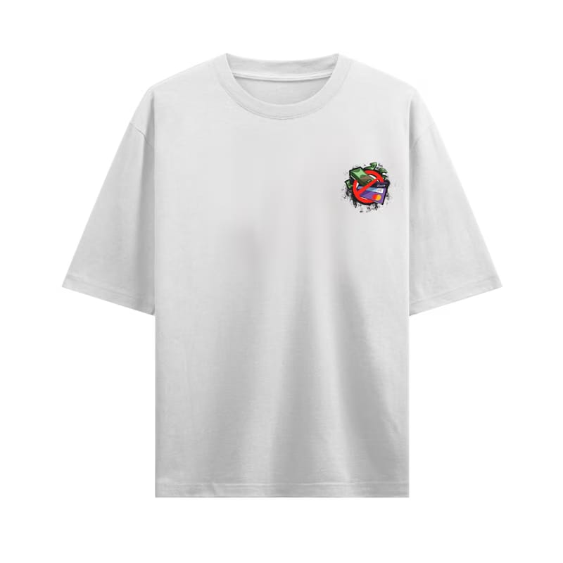 Cash & Cards White Oversized T-Shirt