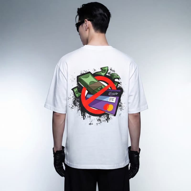 Cash & Cards White Oversized T-Shirt