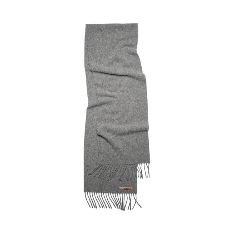 Acne Studios Fringe Wool Scarf Grey Melange