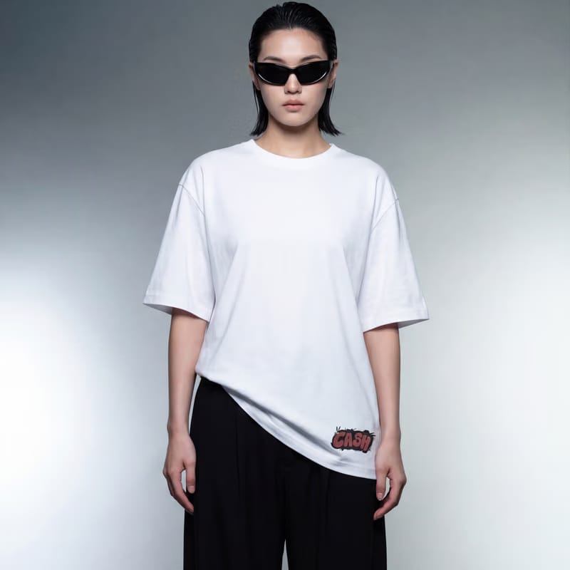 Don't Save Her Save Cash White Oversized T-Shirt