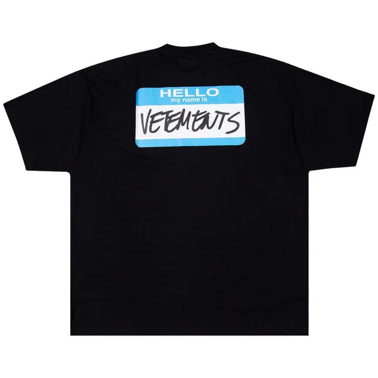 Vetements My Name Is T-Shirt Black