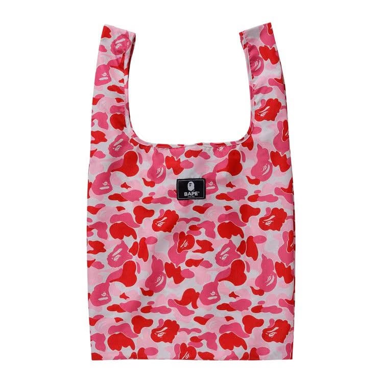 BAPE ABC Camo L Shopping Bag Pink