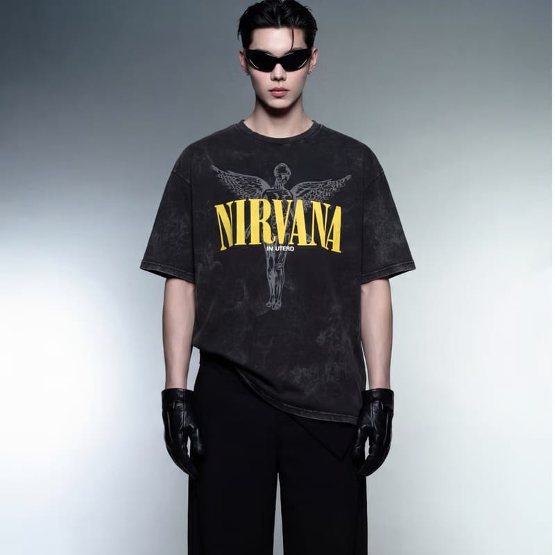 Nirvana Acid Wash Oversized T-Shirt