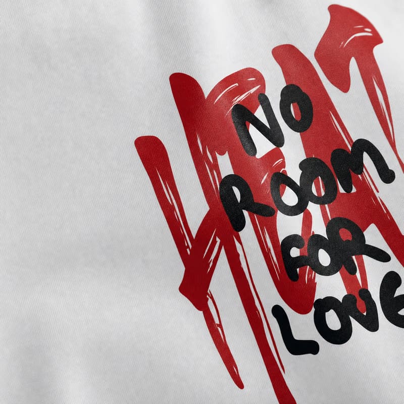 No Room for Love White Oversized T-Shirt