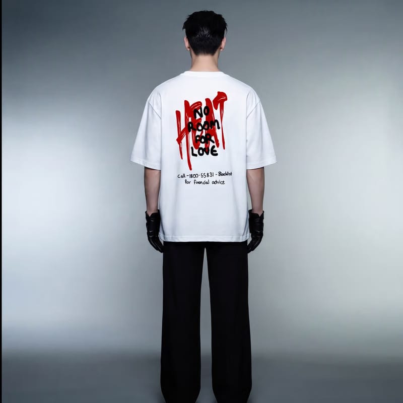No Room for Love White Oversized T-Shirt