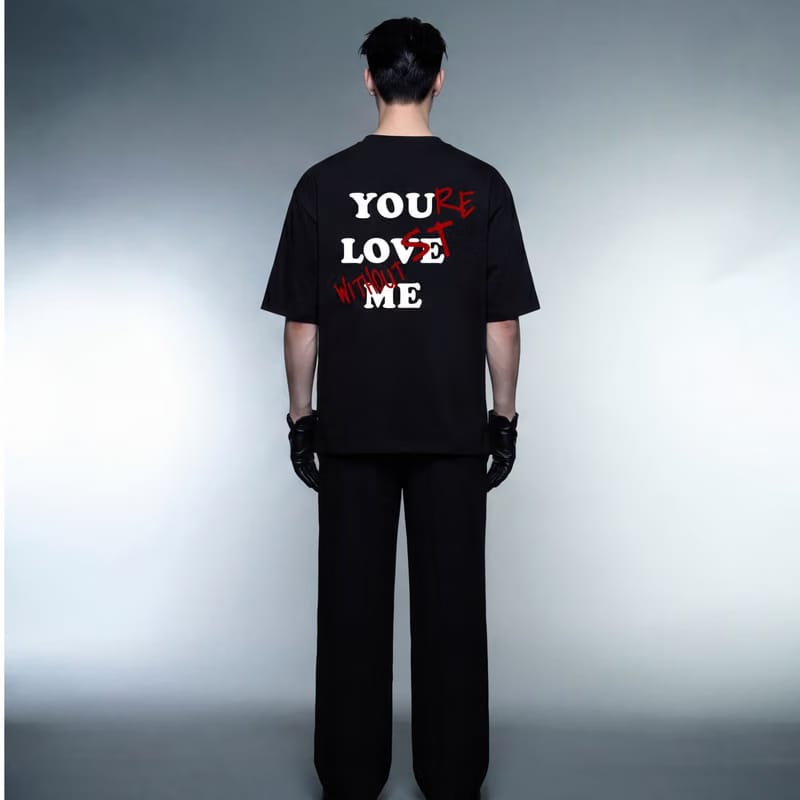 You Love Me Black Oversized T-Shirt