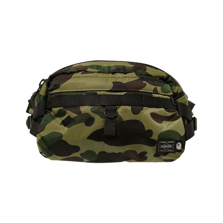 BAPE x Porter Yoshida 1st Camo Waist Bag Green