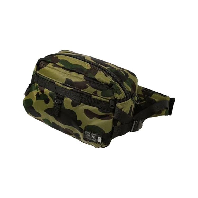 BAPE x Porter Yoshida 1st Camo Waist Bag Green