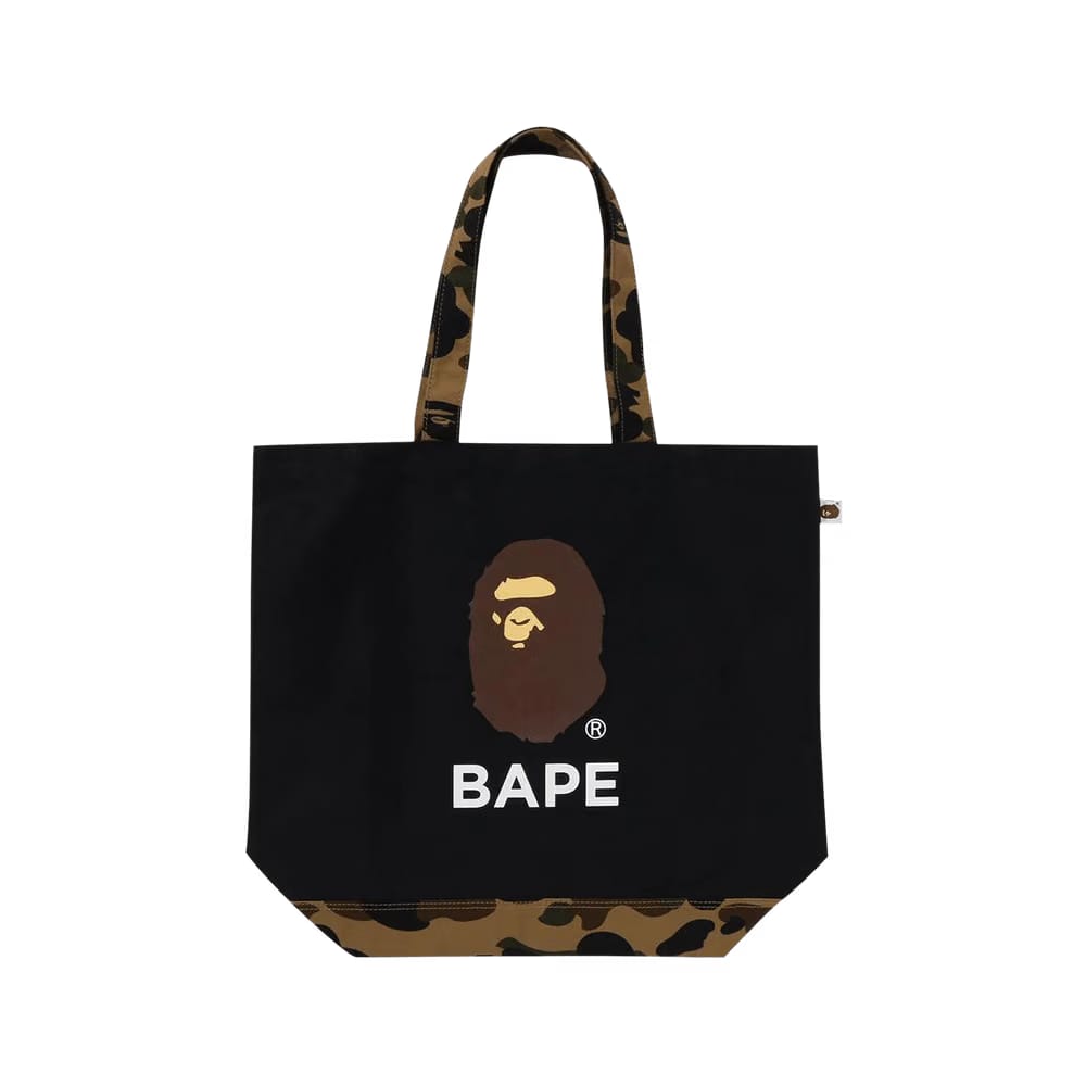 BAPE 1st Camo Ape Head Tote Bag Black