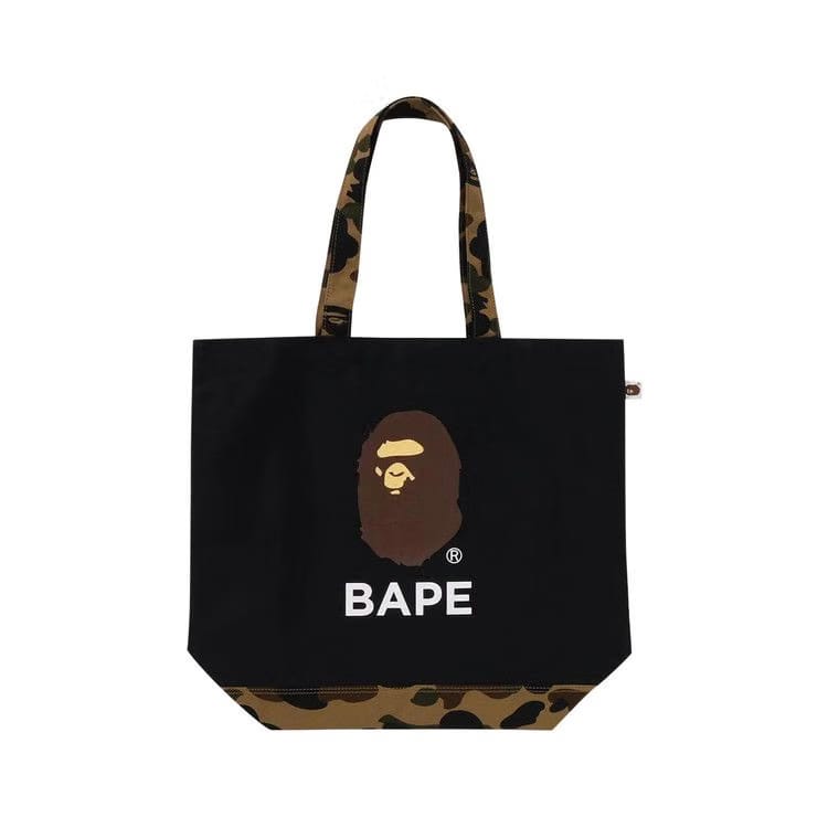 BAPE 1st Camo Ape Head Tote Bag Black