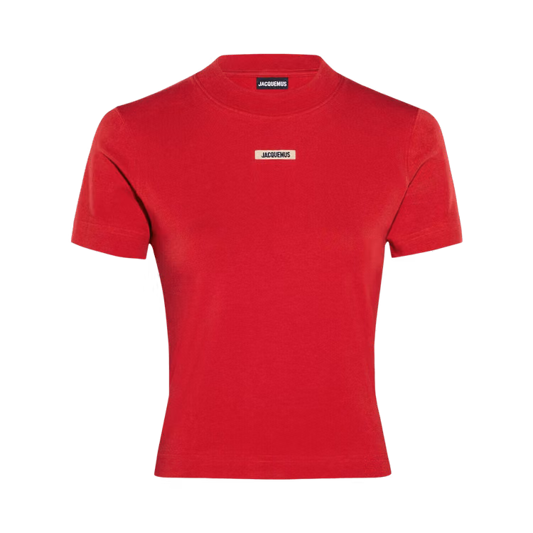 Jacquemus Le T-Shirt Gros Grain Dark Red