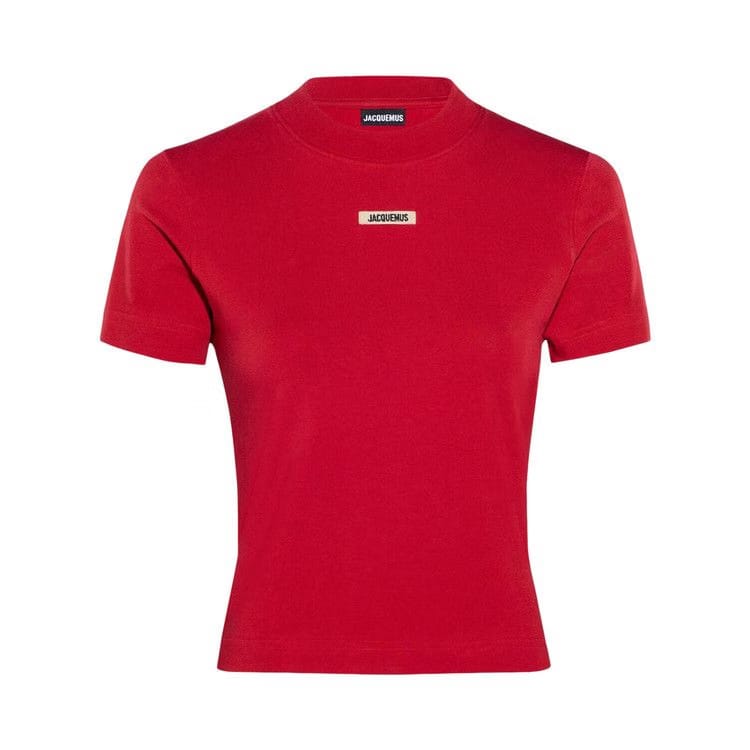 Jacquemus Le T-Shirt Gros Grain Dark Red