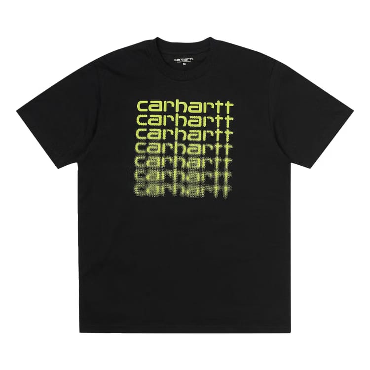 Carhartt WIP Shorts-Sleeve Fading Script T-Shirt Black