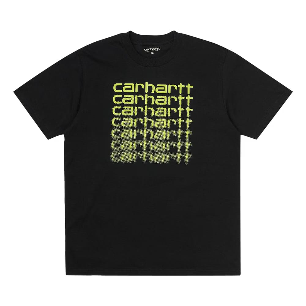 Carhartt WIP Shorts-Sleeve Fading Script T-Shirt Black