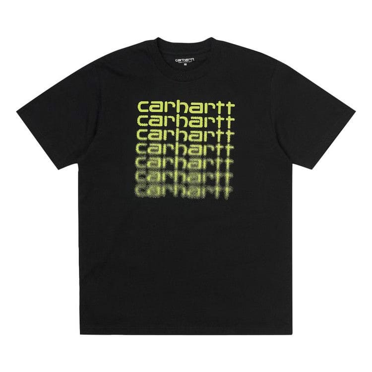 Carhartt WIP Shorts-Sleeve Fading Script T-Shirt Black
