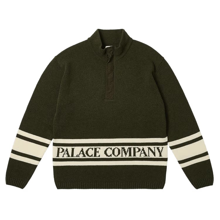 Palace x C.P. Company Funnel Neck Knit Olive
