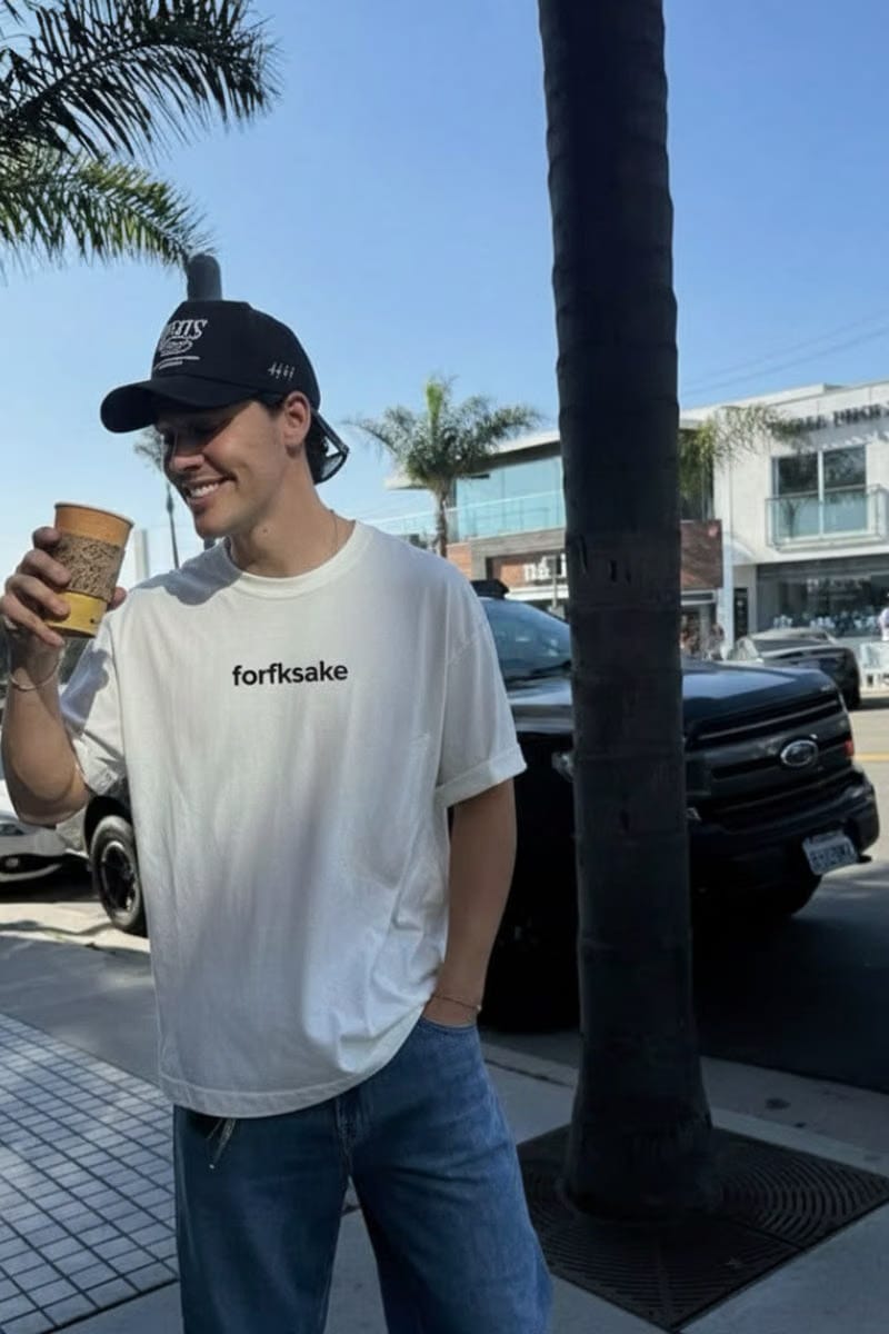 Forfksake Alcoholic White T-Shirt
