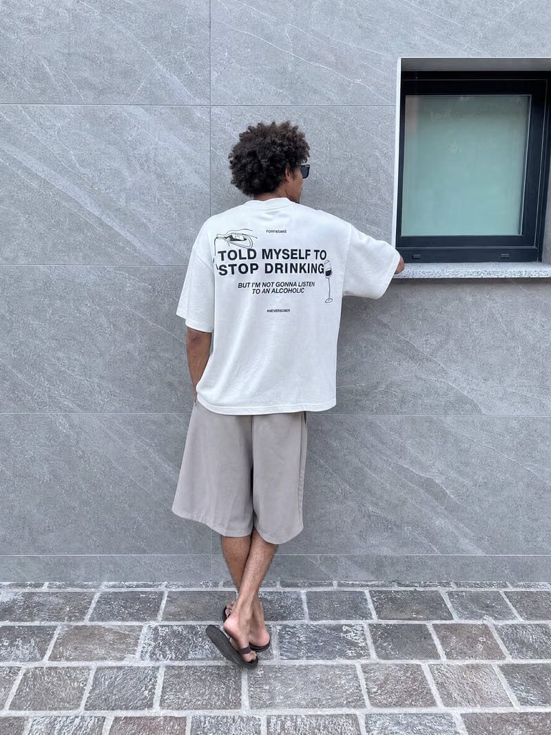 Forfksake Alcoholic White T-Shirt
