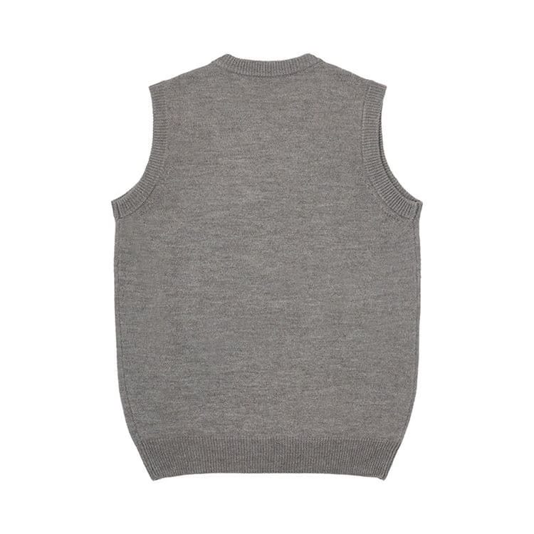 Palace Rose Knit Vest Grey