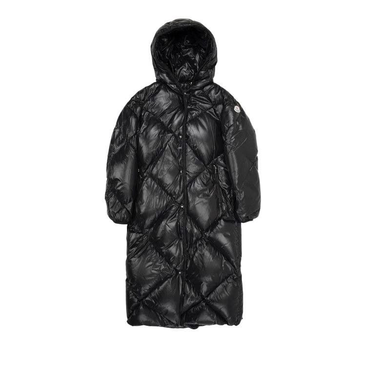 Moncler Cotonniere Long Shiny Puffer Coat Black