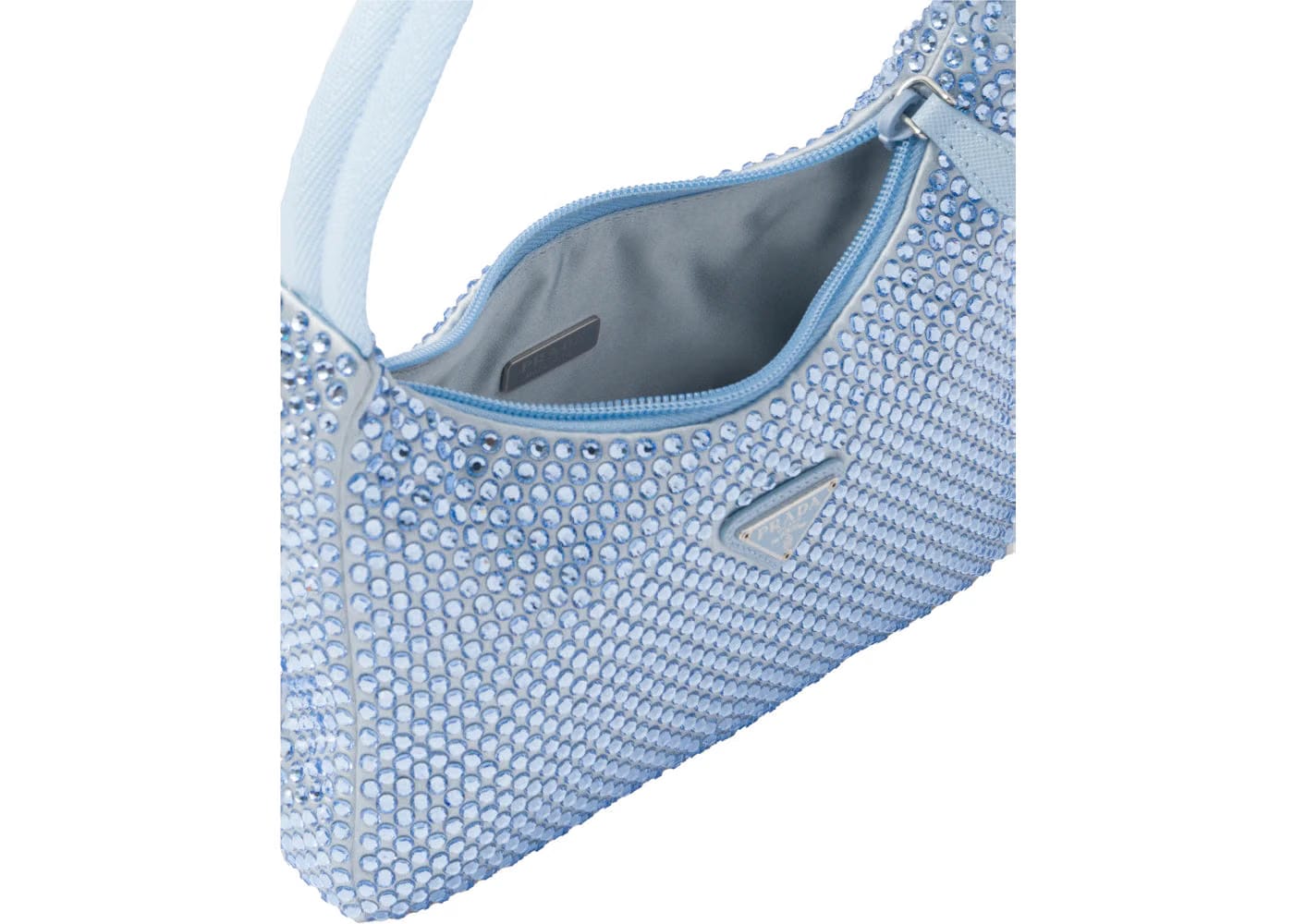 Prada Satin Crystal Mini-Bag Celeste