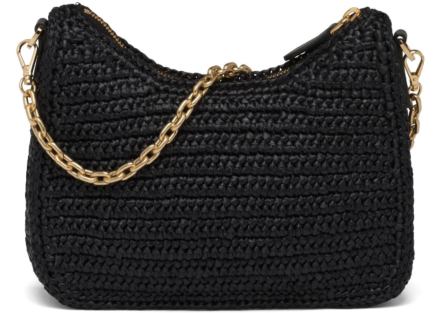Prada Re-Edition 2005 Raffia Bag Black