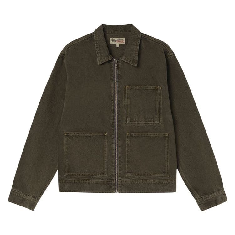 Stussy Denim Zip Work Jacket Olive