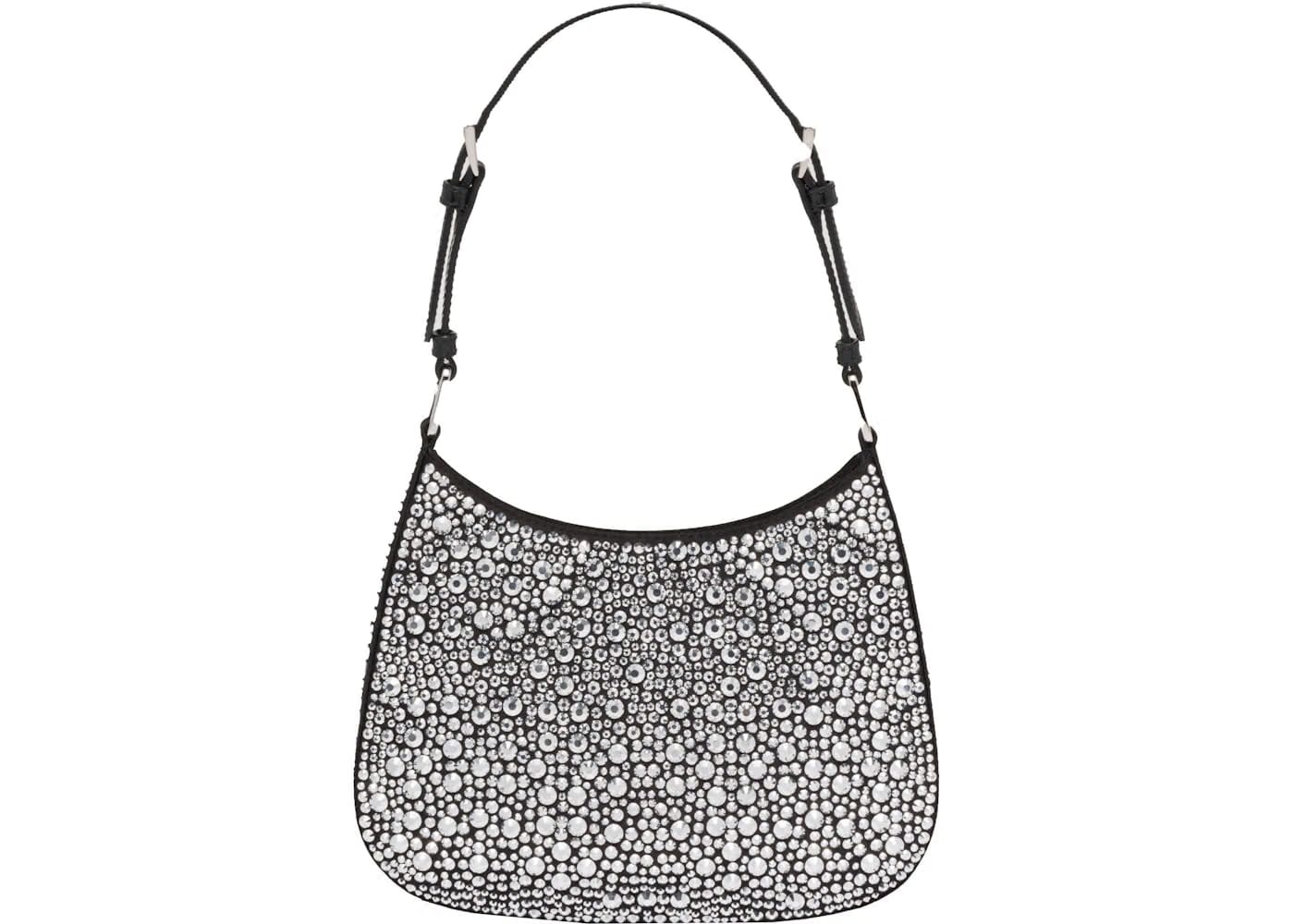 Prada Cleo Satin Bag With Appliques Metal