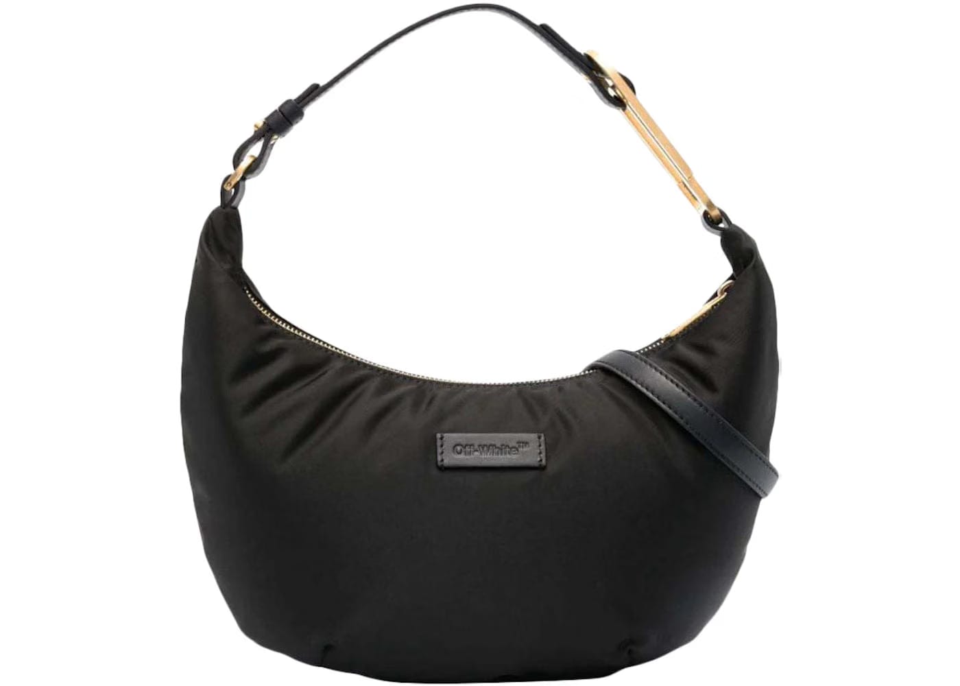 Off-White Paperclip Hobo Nylon 28 Bag Black