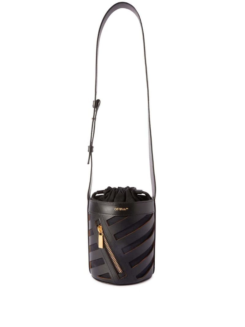 Off-White Diag Cut-Out Bucket Bag Black