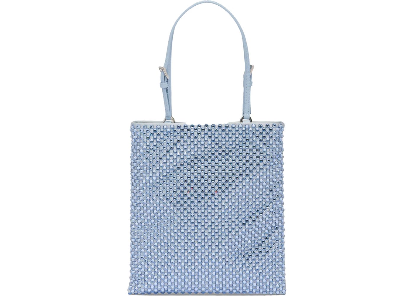 Prada Embellished Satin Handbag Celeste