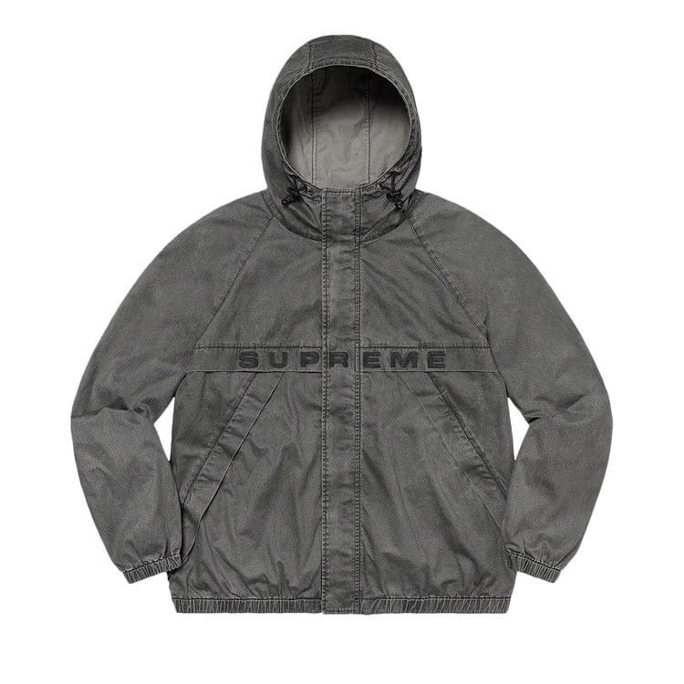 Supreme Overdyed Twill Hooded Jacket Black