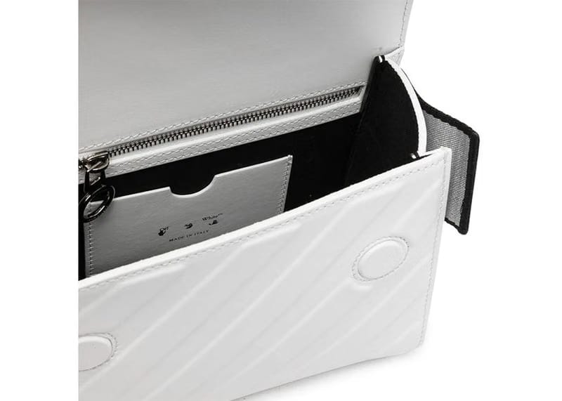 Off-White Binder 18 Shoulder Bag Ss22 Diag Embossed White Black