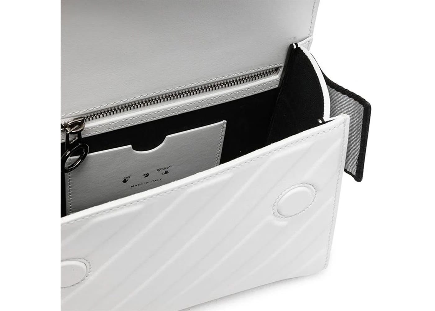 Off-White Binder 18 Shoulder Bag Ss22 Diag Embossed White Black