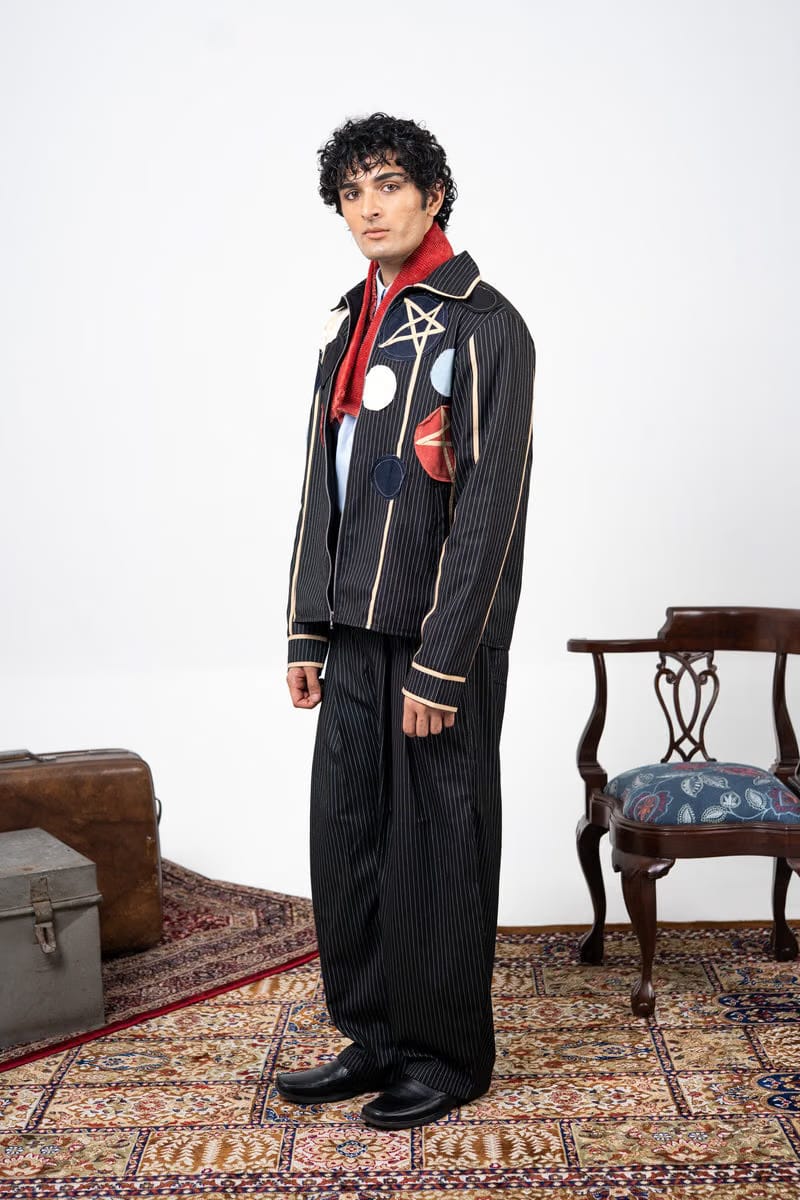 Striped Barrel Pants