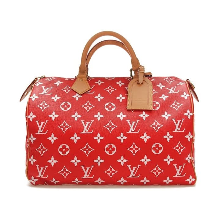 Louis Vuitton Speedy P9 Bandoulière 40 Monogram Leather Red