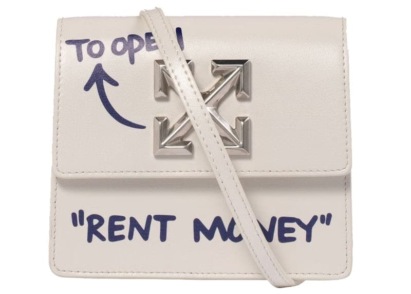 Off-White 0.7 Jitney Quote Bag Rent Money White