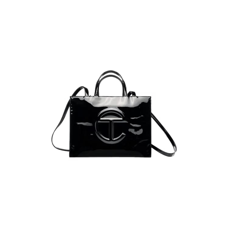 Telfar Medium Shopping Bag Black Patent