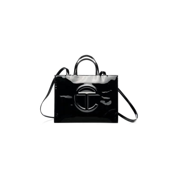 Telfar Medium Shopping Bag Black Patent