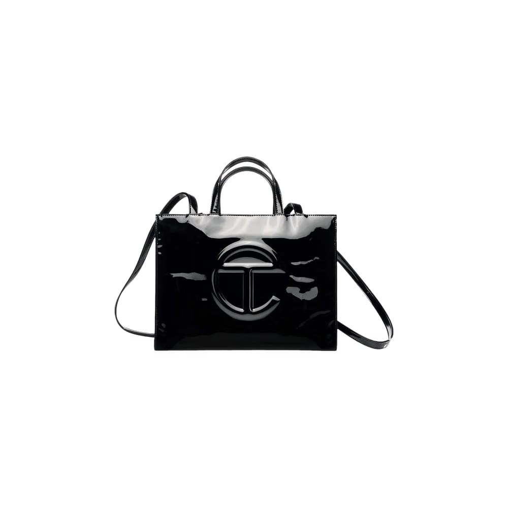 Telfar Medium Shopping Bag Black Patent
