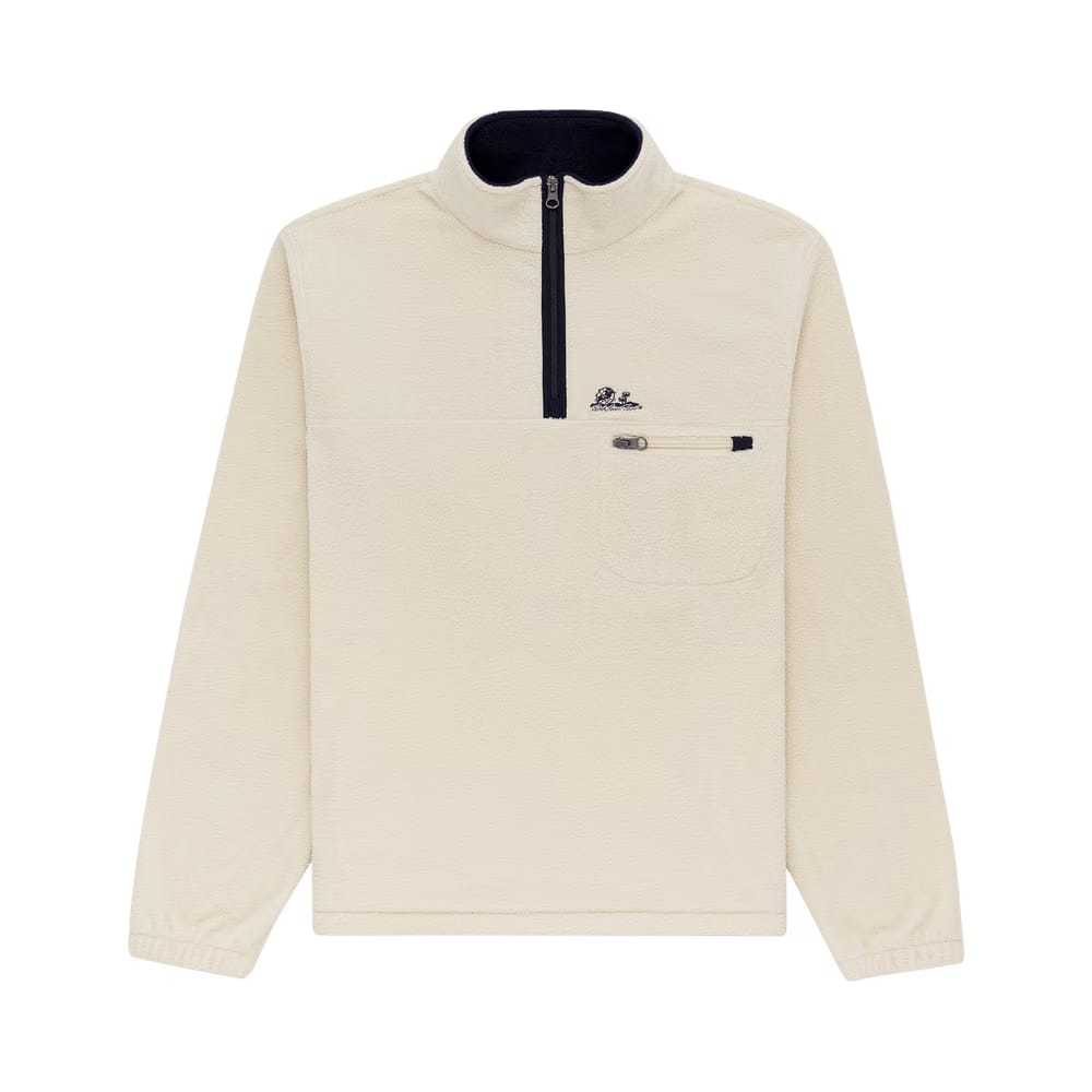 Aimé Leon Dore Quarter Zip Fleece Pullover Bone White