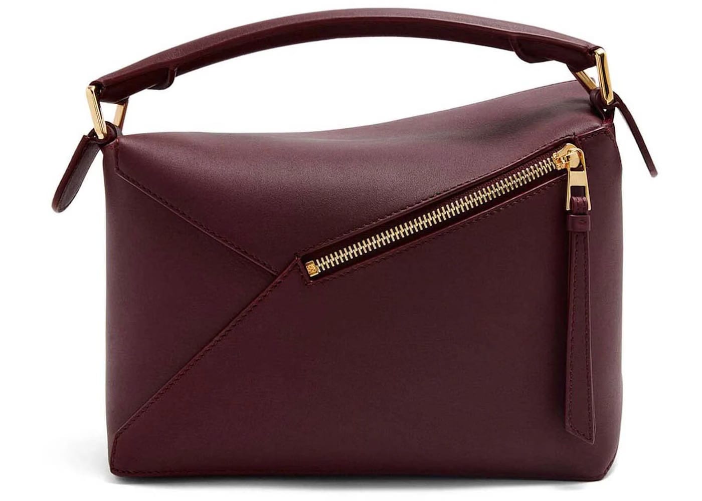 Loewe Small Puzzle Bag In Classic Calfskin Dark Burgundy