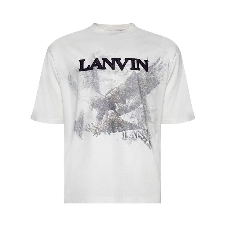 Lanvin Printed T-Shirt White Mustang/Black